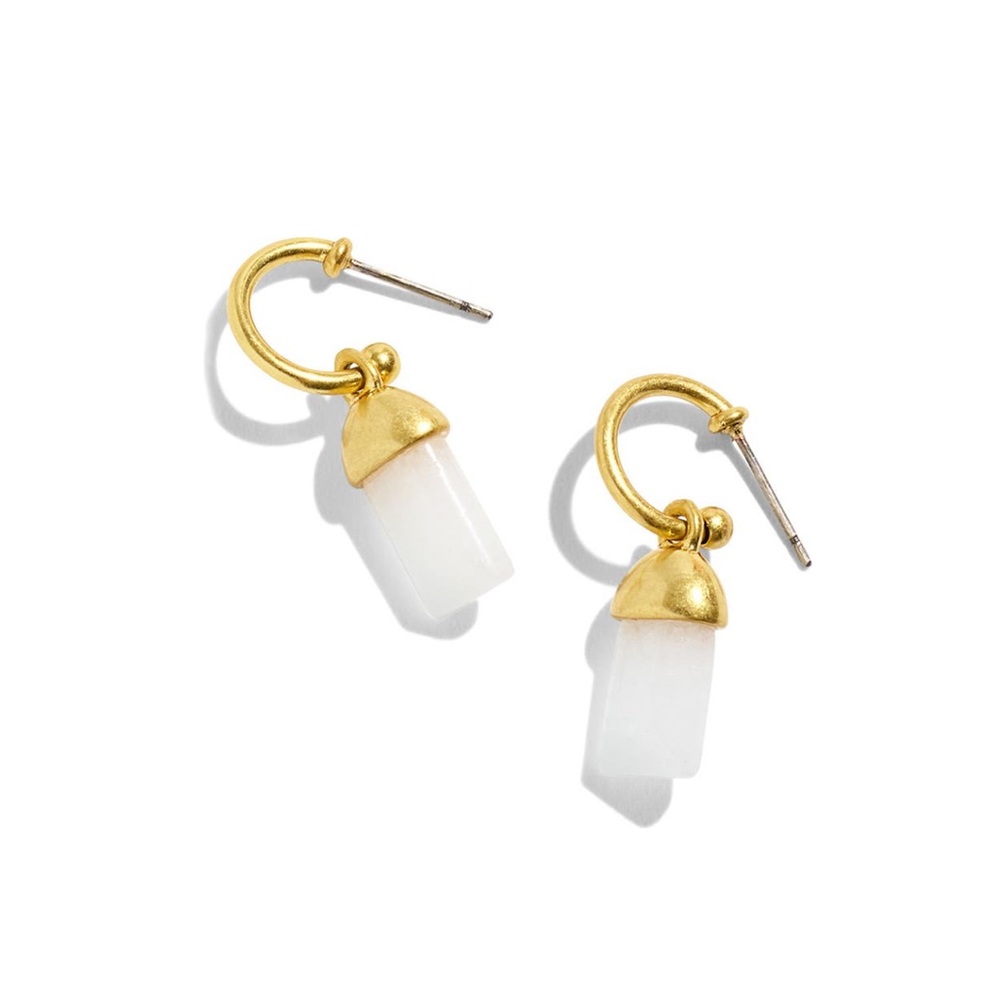 ✨ Madewell Stone Collection Drop Earrings, Alabaster